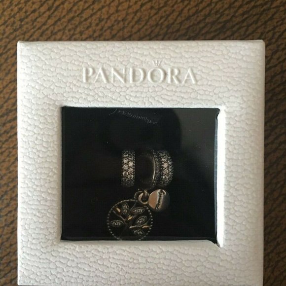 AUTHENTIC PANDORA Sterling Silver Sparkling Family tree gift set Pandora TR10957 - Picture 3 of 9